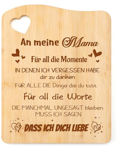 Blumuze Geschenke für Mama,Bambus Schneidebrett Mama Geschenke,Geburtstagsgeschenk für Mama,Geschenk für Mutter zum Muttertag Valentinstag Geburtstag Weihnachten Muttertagsgeschenk
