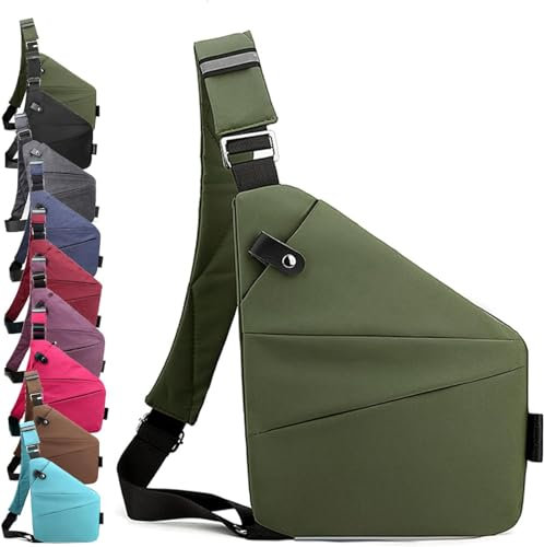 Borsa Antifurto da Viaggio a Tracolla da Donna, Flessibile, Sicura e Leggera con Tasca da Petto, Semplice