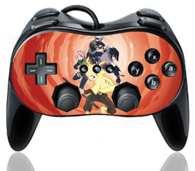 DeinDesign Skin kompatibel mit Nintendo Wii Classic Controller Pro Folie Sticker Naruto Shippuden Sasuke Sakura