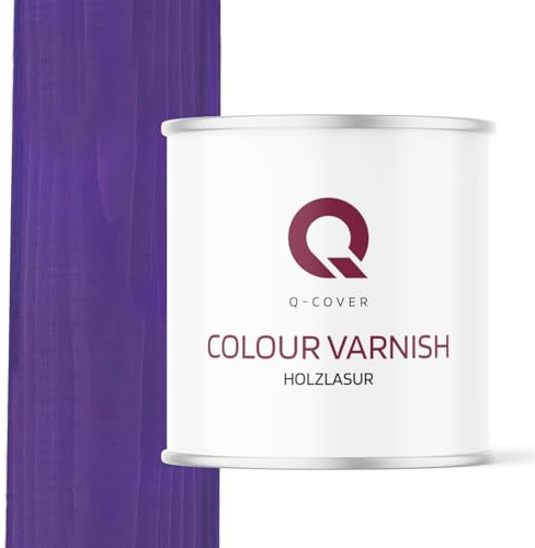 Q-COVER Holzlasur Violett D100 2,5 L Satin – Silikonharz, Holzlasur, Innen & Außen, Filmbildend, Alle Holzarten, Zaun, Terrasse