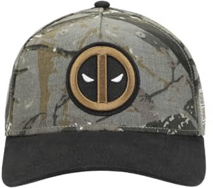 Deadpool Baseballmütze mit gesticktem Charakter-Logo, 58 cm, Dpo Camo, Einheitsgröße