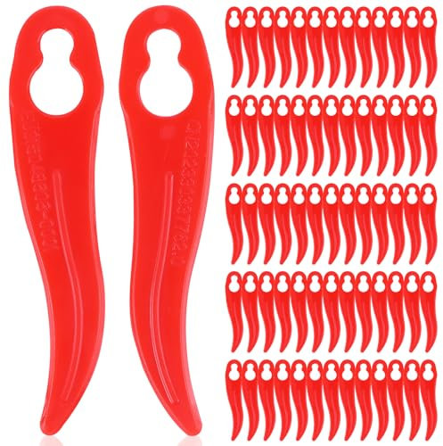 Tagliaerba di ricambio, 120 pezzi, tagliaerba in plastica, accessori per Einhell e Bosch trimmer adatto per tagliaerba a batteria, set di coltelli in plastica