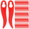 Rasentrimmer Ersatzmesser 120Stk Rasentrimmer messer Kunststoff Trimmer Messer Zubehör für Einhell und Bosch Trimmer passend für Akku-Rasentrimmer Kunststoffmesser Set