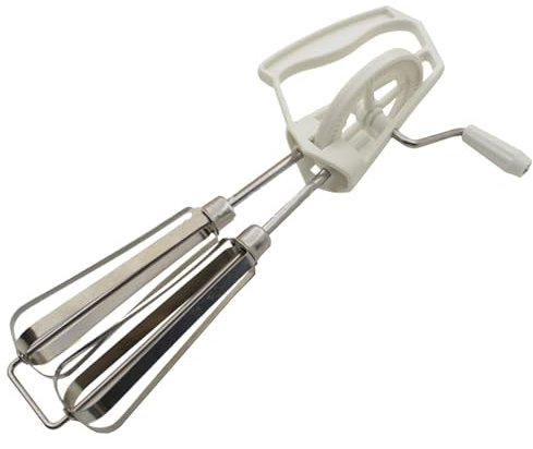 Sbattitore manuale a mano - Frusta a manovella in acciaio inox | Sbattitori a manovella con 2 teste di miscelazione, strumento da cucina sospeso, sbattitore a mano per la casa, il ristorante