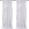 BrillShine Vorhang Hintergrund Hochzeit Pailletten, 2 Stück 60 x 240 cm Party Hintergrund Vorhang für Taufe Hochzeiten Brautdusche Geburtstag Abschlussfeier Schule Party Deko Silber