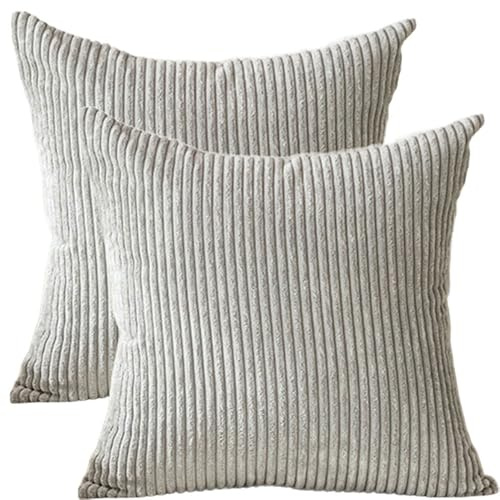 Kissenbezug 60x60 65x65 Kordsamt Zierkissenbezug Dekokissen Sofakissen 40x40 Kord Kissenhülle Dekorative Weiche Zierkissenbezüge Kissen Für Sofa Sessel Zuhause Schlafzimmer(Color 11,65x65 cm Set of 2)