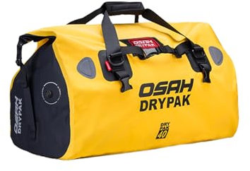 Greanthour Motorrad Trockentasche wasserdichte Motorrad Duffle Gepäck Hecktasche Satteltaschen mit Roll Top Verschluss Große Stauraum, für Motorrad Rücksitz (gelb, 40L)