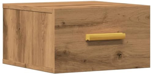 vidaXL Wand-Nachttisch Artisan-Eiche 35x35x20 cm, schwebender Nachttisch, Nachtschrank, Wand-Nachtschrank, Wandschrank, Schlafzimmermöbel