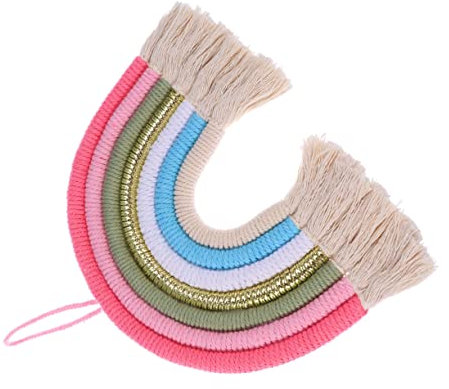 RORPOIR Einzigartiger Handgefertigter Regenbogen- Aus Baumwollseil Zum Aufhängen An Der Oder Tür Heimdekor-accessoire