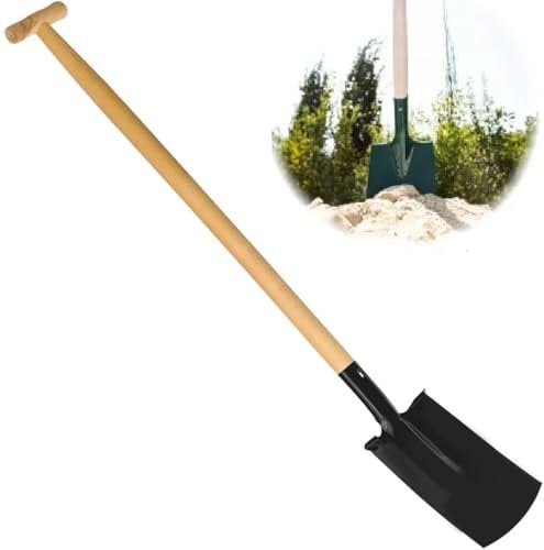 Durable Garden Digging Spade – Made from Strong Carbon Steel – Ideal Hand Tool for Weeding, Snow Removal, and Gardening – Long-Lasting, Rust-Resistant Wooden Handle