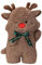 Nlqhyrexion Weihnachtskissen, Plüsch Weihnachten, Winter Zierkissen Sofakissen, Bett Deko (Elch-Braun, 40 cm)