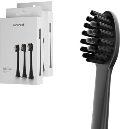 Zahnheld® Bürstenkopf Basic Mini (Schwarz, 6 Stück)