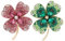 2 Pièces Broches Trèfle À Quatre Feuilles, Broches en Strass, Broches Élées, Broches Brillantes, Broches De Décoration De Vêtements, Broches Cadeaux