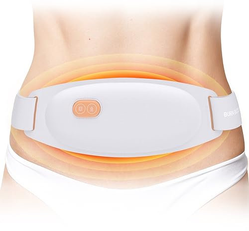 Bubbacare Menstruations-Heizkissen: Tragbares, wiederaufladbares Wärmekissen mit 3 Wärmestufen und 5 Massagemodi für Frauen und Mädchen - Grau