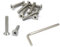 iexcell Lot de 10 vis hexagonales à tête plate M8 x 45 mm, filetage 1,25 mm, en acier inoxydable 304
