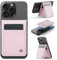 Ysjisy Portafoglio per Magsafe, Porta Carte Cellulare Magnetico, Pelle Wallet con Supporto Porta Carte Portafoglio Magnetico Portafoglio per iPhone Serie 16/15/14/13/12, Non per 13/12 Mini - Rosa
