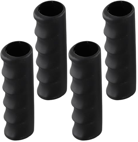 Schubkarrengriffe, 4 Stück Schwarze Gummi Ersatzgriffe, Ersatz Gummigriffe rutschfeste, Rutschfest Schubkarrengriffe, Ersatzgriffe für Sackkarre Schubkarre für Gartenwagen Trolleys (118 x 28 mm)