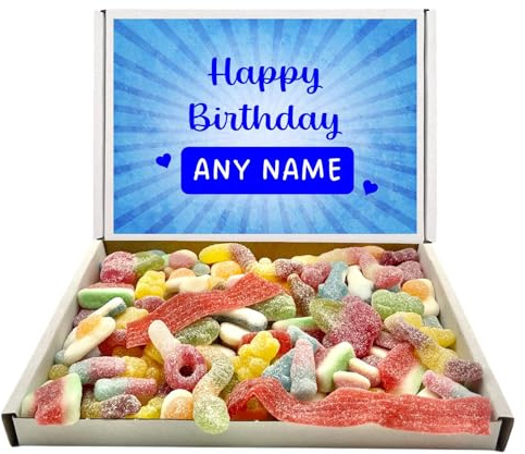 Any Name Personalised Happy Birthday Popular Quality Pick n Mix Sweets Letterbox Gift Selection (Fizzy Mix 400g)