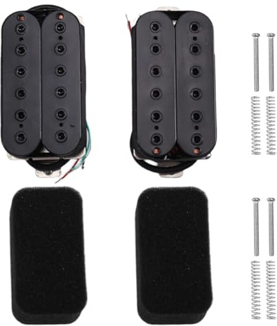 WJDXBNS E -Gitarre Humbucker Pickups Kit Doppelspulen Gitarre 52mm Brücke Pickup & 50mm Hals -Pickups Set für Alnico 5