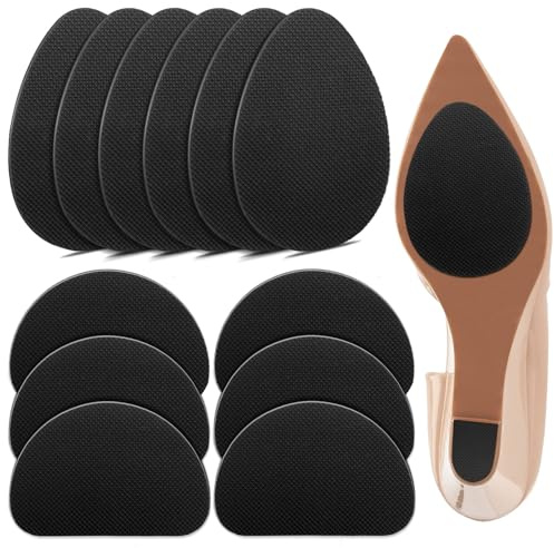 QGGTQG Anti Rutsch Sohle Pads 12 Stück Rutschfeste Gummisohlen zum Aufkleben Selbstklebende Schuhsohlen Protektoren Schuhsohlen Reparatur Antirutsch Gummipads für Schuhe