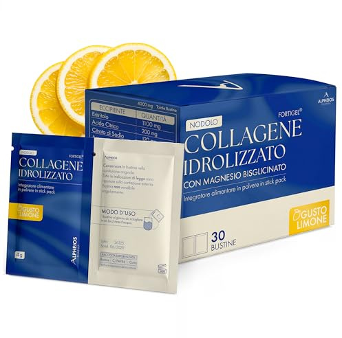 Collagene Idrolizzato Fortigel® 30 Bustine – Con Acido Ialuronico, Coenzima Q10 e Magnesio Bisglicinato – 1 Bustina al Giorno – Per Pelle, Elasticità e Movimento