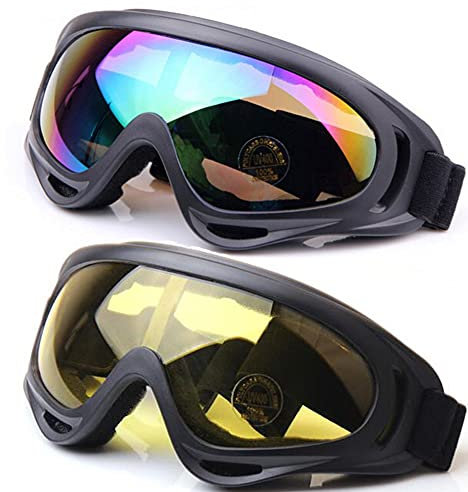JTENG Lunettes de Ski Masques Snowboard Lunettes, Motoneige Moto Lunettes Ski Goggles Protection Lunettes Lens Anti-poussière, UV Protection, Lunettes de Moto pour Enfants,Garçons et Filles,Hommes