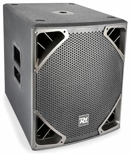 Power Dynamics PD615SA subwoofer Activo 15 1000W con Amplificador Clase D Crossover Ajustable Fase 0-180° entradas XLR SPL 128dB Carcasa Robusta para DJ y Eventos