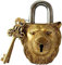 Indian Accent Cadenas fonctionnel en laiton à collectionner Doré