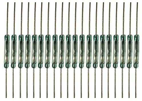 Gebildet 20Stück Reed-Schalter, Reed-Kontakt, Magnet in der Nähe –Schaltkreis verbinden, Magnet entfernt – Schaltkreis unterbrechen, magnetischer Induktionsschalter (2mm x 14mm)