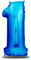 envami® Palloncini Compleanno 1 Anno Blu 101 CM - Palloncino Numero 1 - Palloncino 1 Anno Compleanno - Vola con l'Elio