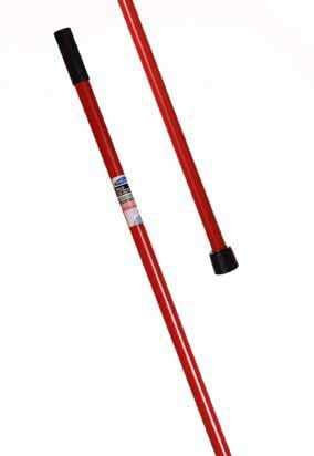PCMOVILES PACK DE 10 UNIDADES Palo universal para fregonas, 140 cm de longitud, diseño de anclaje universal, color rojo