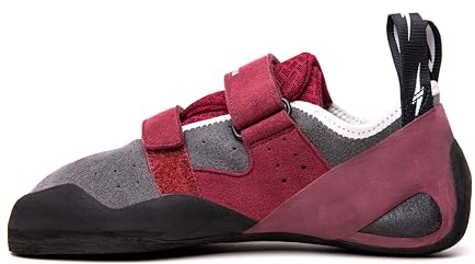 EVOLV Women's Elektra Rock Climbing Shoes - Sport, Bouldering, Indoor Climbing - Merlot/Gray - 8.5