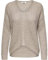 JdY Damen Jdynew Megan L/S Knt Noos Strickpullover, Cement/Detail:w. Black Ply, M EU