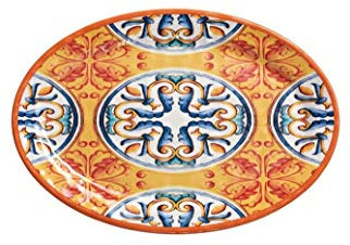 Brandani 53905 Vassoio Ovale Arancio Medicea Melamina 35,5X25 cm Colore Arancio