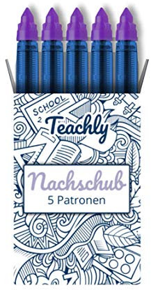 Teachly Tintenrollerpatronen Superteacher 0,6mm (Lila)