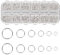 1200stück Offnen Biegeringe, 4mm 5mm 6mm 7mm 8mm 10mm Öffnen Ringe Springen, Versilberte Runde Ringverbinder, Spaltringe Metall Kettenringe für Schmuckherstellung, Halskette, Armband, Schmuckzubehör