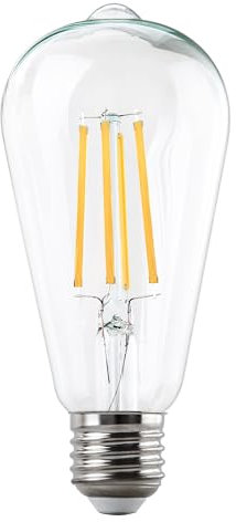 EDO RUVA Smart WiFi Filament LED Glühbirne E27 7 Watt 2700-6500K, LED Deckenleuchte, LED Lampe, Smart Home kompatibel mit Alexa, Google Assistant, 806lm WiFi Tuya Smart