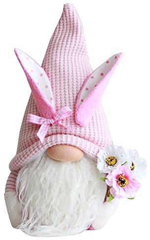 RMBLYfeiye Osterwichtel Wichtel Stehende Niedliche Wichtel Gnom Süßer Zwerg Zuckersüße Deko für Osterdekoration Osterngeschenke Hasenohren Ostergestecke Requisiten