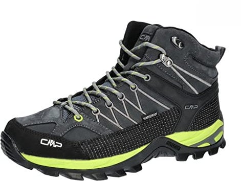 CMP Homme Rigel Mid Trekking Shoe WP Chaussures de Marche, Anthracite-Lime, 42 EU