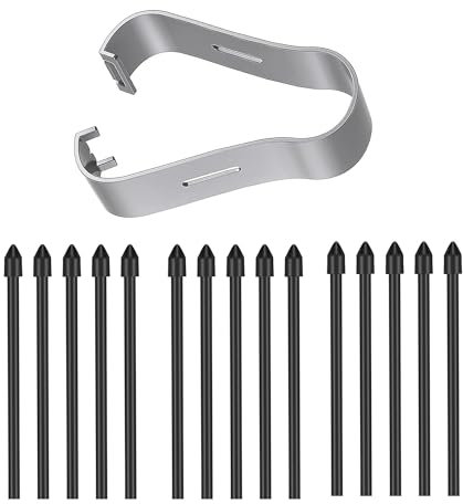[15 Pezzi] Punte di Ricambio per Pennino Samsung S Pen Galaxy Tab S6 Lite/S10 Lite/S10 FE/S10 FE+ Plus/S10 Ultra/S10+ Plus/S9 FE+ Plus/S9+ Plus/S9 FE/S9/S9 Ultra/S8/S7 FE, Nero