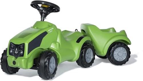 Rolly Toys Set Babyrutscher mit Anhänger rollyMinitrac Deutz Agrokid (Rutscher mit Ablagefach, ergonomische Fahrzeugkontur, Lenkrad mit Hupe, ab 1 ½ Jahren geeignet) 135899
