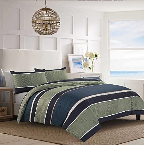 Luxury Printed Duvet Cover Set Easy Care Washable Bedding Set With Matching Pillow Cover New Home Gift Sets (Nathan Blue, King (U.K. Standard))