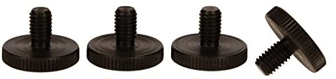 PrecisionGeek Schwarz Stahl, Schwarzoxid, Rändelschrauben DIN 653 M5 x 10mm (4 Stück)