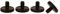 PrecisionGeek Schwarz Stahl, Schwarzoxid, Rändelschrauben DIN 653 M5 x 10mm (4 Stück)