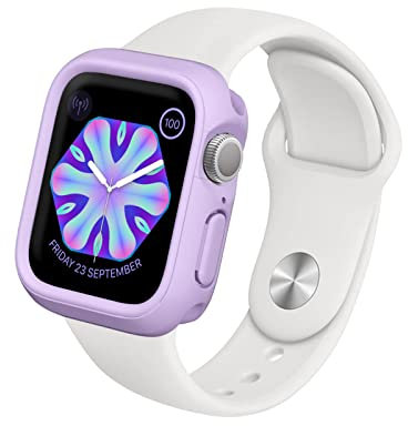 RhinoShield funda bumper compatible con Apple Watch SE 3 / SE 2 / SE/Series 6/5 / 4 [40mm] CrashGuard NX- Diseño compacto con tecnología resistente a Impactos, resistente al deslizamiento- Violeta