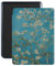 Lunso - Convient pour Kobo Nia Housse (6 pouces) - Housse en cuir Vegan Saffiano - Van Gogh Fleurs d'amande