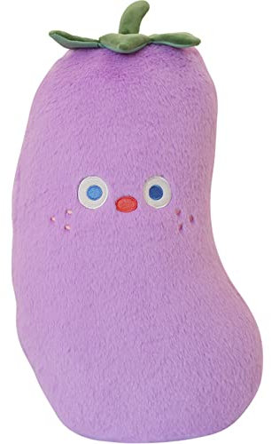 Fouriding Simulation Auberginen Plüsch Kissen,Niedliche Gemüse Früchte Plüsch Kissen Kissen für Kinder Schlafzimmer Sofa Stuhl Boden Kissen Dekorative