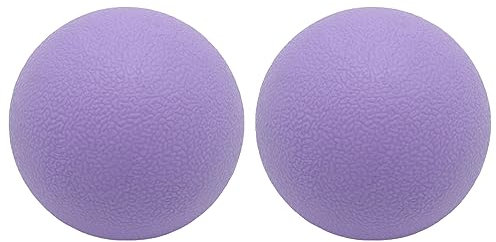 Massageball Faszienball Hart Lacrosse Ball Massage. Massagebälle für Rücken Beine Füße Hände. Triggerpunktball für Yoga myofasziale Entspannung Muskelentspannung Plantarfasziitis. 2 Stück. (Lila)