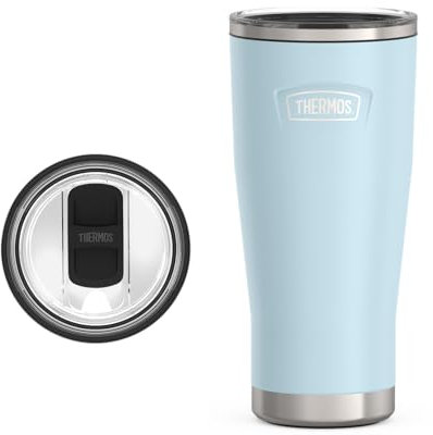 ICON SERIES BY THERMOS Stainless Steel Cold Tumbler with Slide Lock, 24 Ounce, Glacier