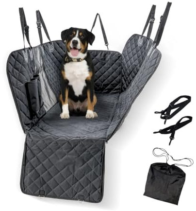 Mobiclinic® Pets, Housse de siège Auto pour Chiens, Sammy, Universelle, Antidérapante, Imperméable, Poche latérale, Sangles réglables, Pliage Bas, Sac Transport, Maleteris